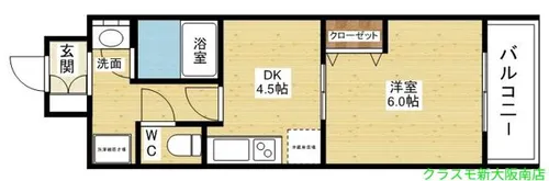 ノルデンハイム新大阪Ⅱ【6階】の間取り
