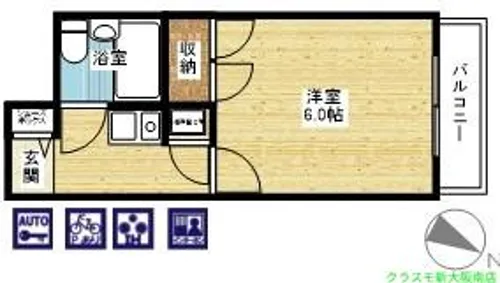 トーカン東淀川キャステール【4階】の間取り