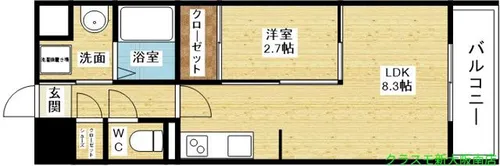 グランドステージ十三【11階】の間取り