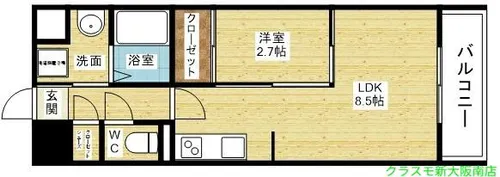 グランドステージ十三【5階】の間取り