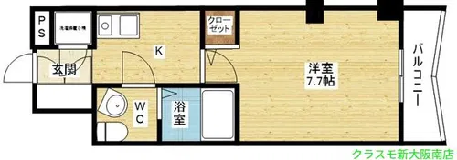 セレニテ新大阪弐番館【7階】の間取り