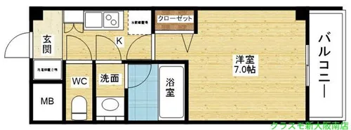 Uresidence新大阪【6階】の間取り