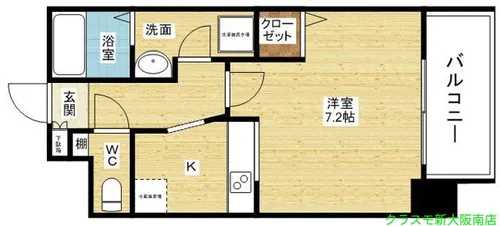 カスターニャ三国本町【6階】の間取り