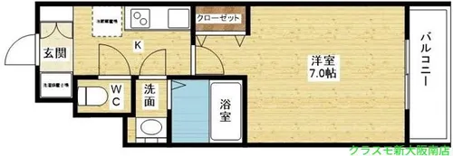 ウインズコート新大阪Ⅱ【2階】の間取り