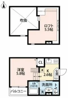 Sky Grace花園(スカイグレイスハナゾノ)【1階】の間取り
