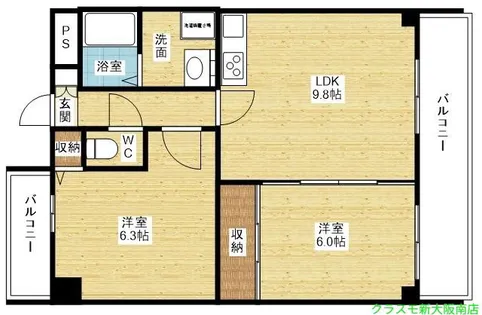 パークサイドテラス【1階】の間取り