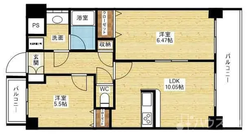 東明マンション壱番館【6階】の間取り