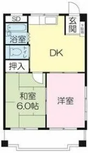 旭ロイヤルハイム【3階】の間取り