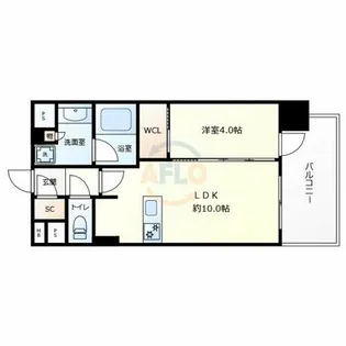 リビオレゾン天王寺真田山【7階】の間取り