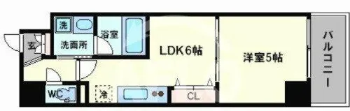 BRAVI南堀江【3階】の間取り