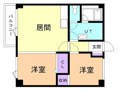 コーポハーバー【303号室】の間取り