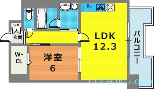 エル・イソベ三宮【3階】の間取り