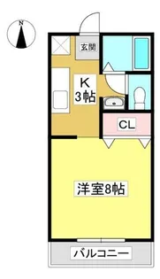 BEELINE竹谷【101号室】の間取り