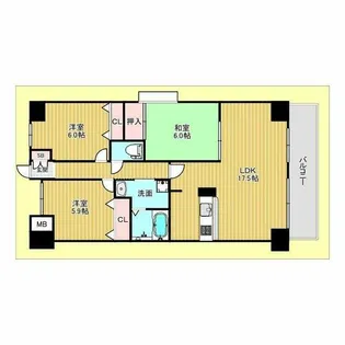 メディオ山田【3階】の間取り