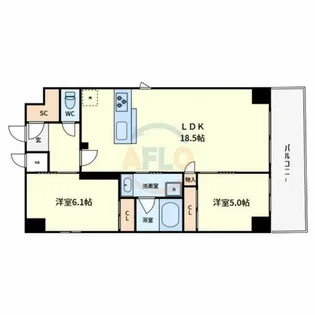 トーシンイーストビル【6階】の間取り