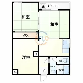 グローリーハイツ東成【2階】の間取り