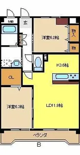 Elle Bonheur【3階】の間取り