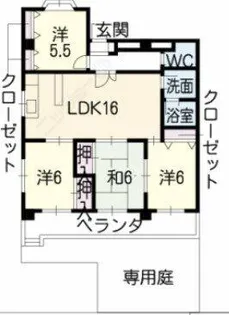 春日井パークビルⅢ【102号室】の間取り