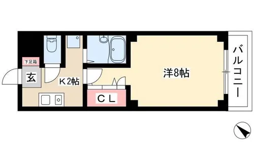 エクセレント栄光【3階】の間取り