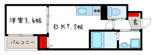 DEAR KINDAI【2階】の間取り