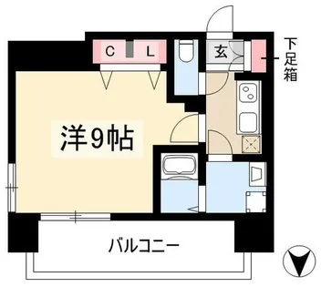 プレサンス錦通THE葵【9階】の間取り