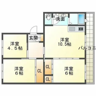 須磨一ノ谷グリーンハイツG棟【5階】の間取り