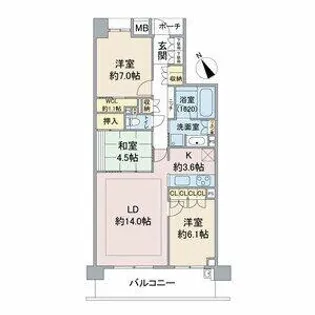 愛知県名古屋市千種区東山元町3丁目【マンション】の間取り