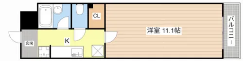 プラージュカンサイ【210号室】の間取り