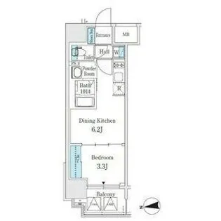 愛知県名古屋市中区千代田2丁目【マンション】の間取り
