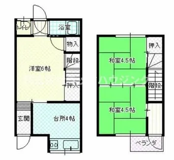 大阪府寝屋川市萱島東2丁目【一戸建】の間取り