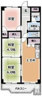 大阪府寝屋川市高柳2丁目【マンション】の間取り
