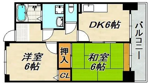 ロワジール山手【2階】の間取り