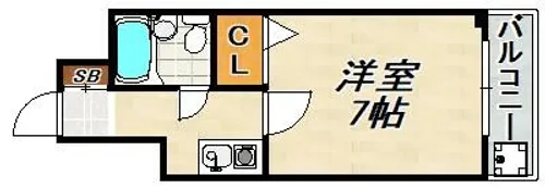 モダンアパートメント神戸新長田【4階】の間取り