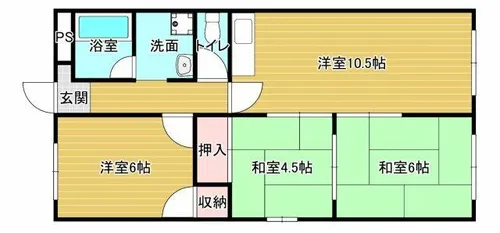 ヒカリハイツドイⅡ【2階】の間取り