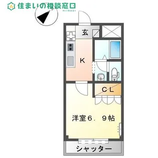 愛知県岡崎市大平町字岡田【アパート】の間取り