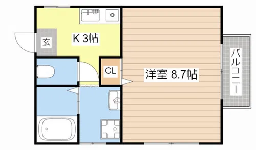 アーバンコート長浜【202号室】の間取り