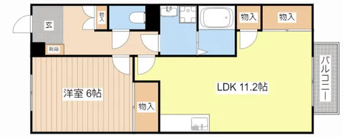 リリームA・B【B106号室】の間取り