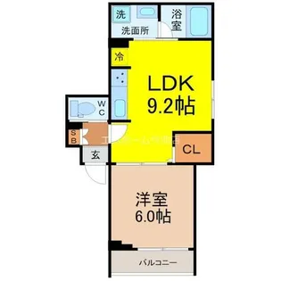 アネックスマスゼン【1階】の間取り