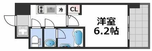 スプランディッド難波【15階】の間取り