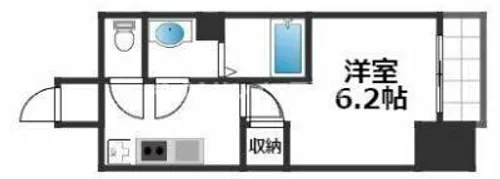 グランエクラ今宮戎【2階】の間取り