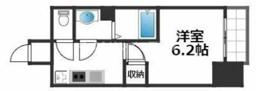 グランエクラ今宮戎【8階】の間取り