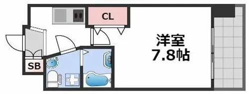AFFLUENCE難波【10階】の間取り