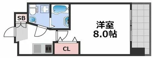 AFFLUENCE難波【9階】の間取り