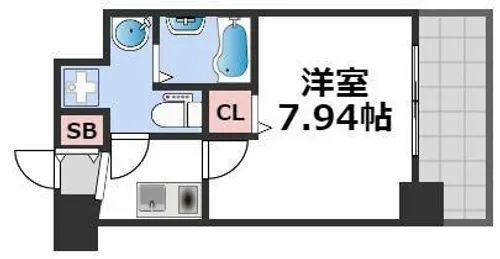 セレニテ難波西【2階】の間取り