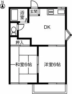 ウインディ朝宮【201号室】の間取り