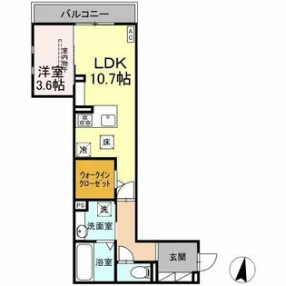 カサブランカ【2階】の間取り