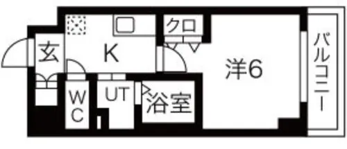 オズレジデンス今里NORTH【8階】の間取り