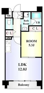 ラ・ヴィ・ベール【4階】の間取り