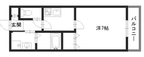 ネオクオーツ幸 弐番館【308号室】の間取り