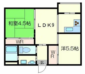 エレガンスコート下鴨【304号室】の間取り